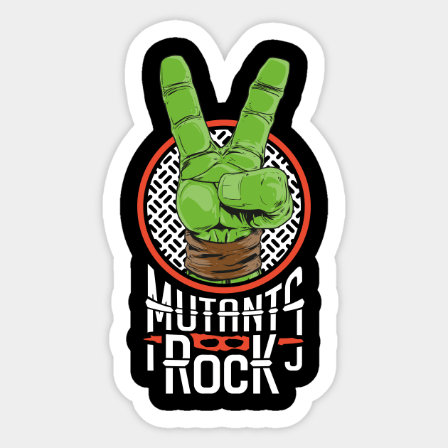 Mutants Rock - Raphael Sticker by RetroReview